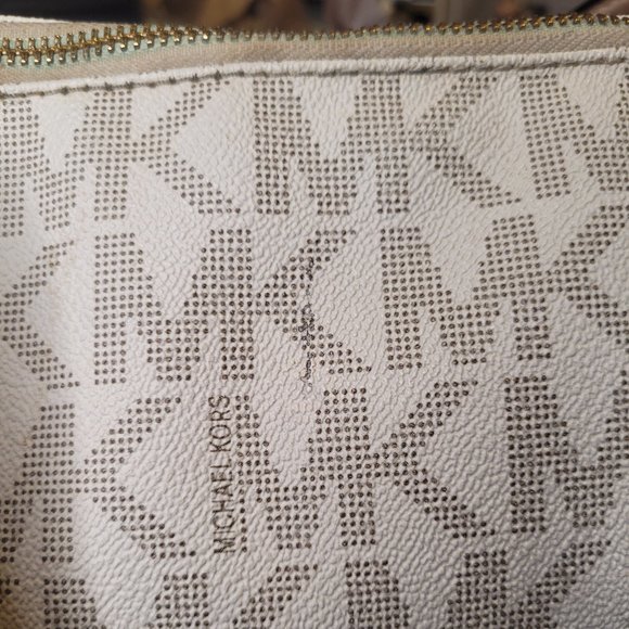Michael Kors Cream Colored Monogram Tote - Picture 5 of 6